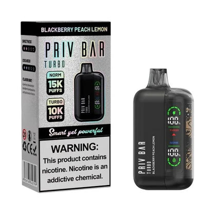Best Deal SMOK Priv Bar Turbo 15000 Puffs Disposable Vape 16mL - Blackberry Peach Lemon