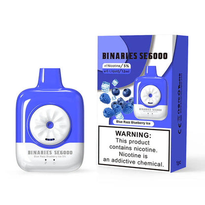 Best Deal HorizonTech Binaries Cabin SE6000 Recharge Vape 12mL Blue Razz Blueberry Ice
