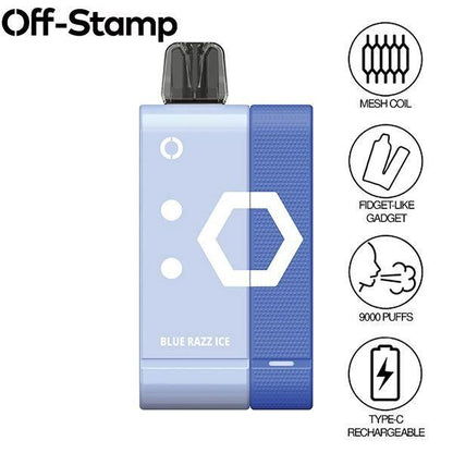 Best Deal Off-Stamp SW9000 9000 Puffs Disposable Kit 13mL Blue Razz Ice