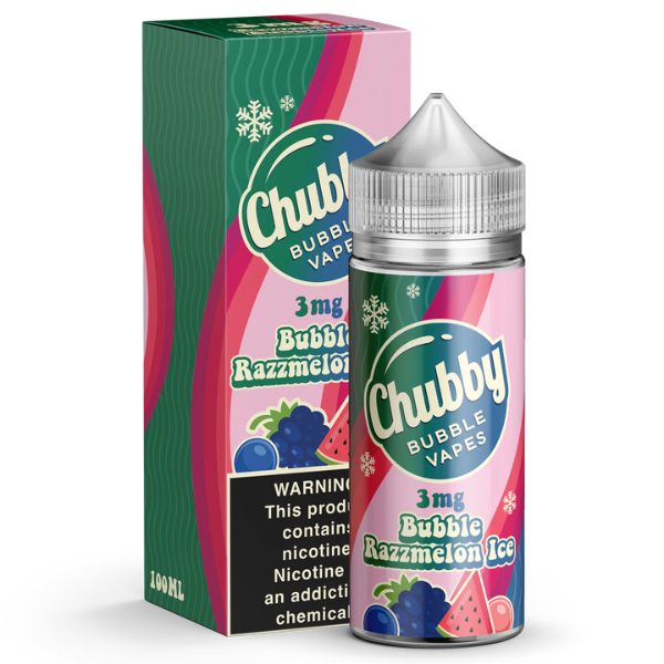 Best Deal Chubby Bubble 100mL Vape Juice - Blubble Razzmelon Ice