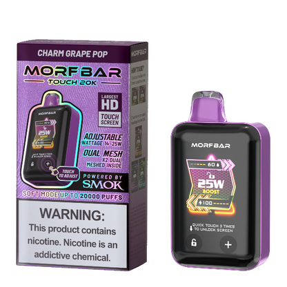 Best Deal SMOK Morf Bar Touch 20000 Puffs Disposable Vape 18mL - Charm Grape Pop