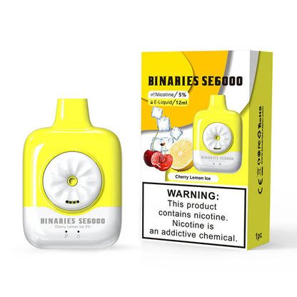 Best Deal HorizonTech Binaries Cabin SE6000 Recharge Vape 12mL Cherry Lemon Ice