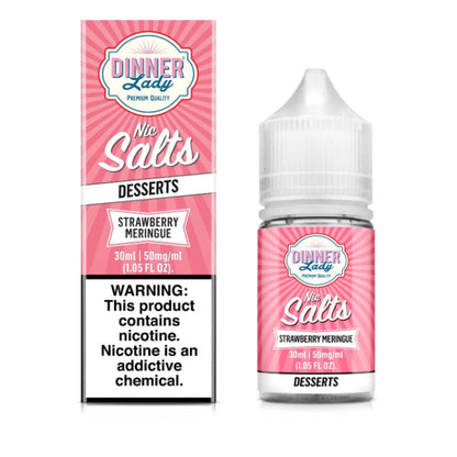 Dinner Lady Desserts Nic Salt 30mL E-Juice Strawberry Meringue