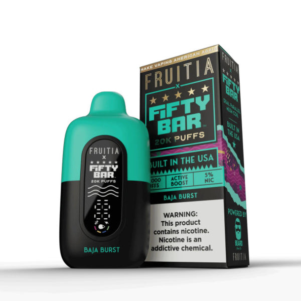 Fifty Bar Fruitia Disposable 20000 Puffs Baja Burst