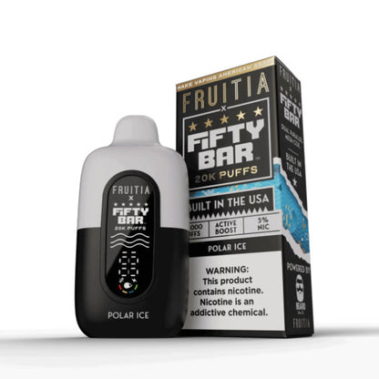 Fifty Bar Fruitia Disposable 20000 Puffs Polar Ice