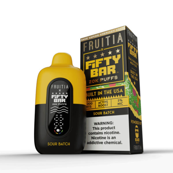 Fifty Bar Fruitia Disposable 20000 Puffs Sour Batch