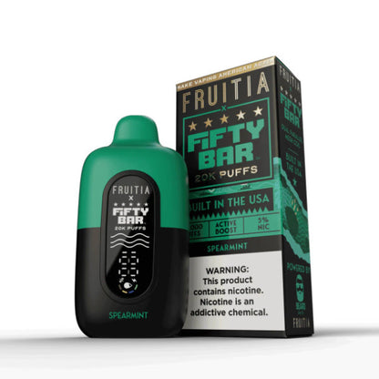 Fifty Bar Fruitia Disposable 20000 Puffs Spearmint