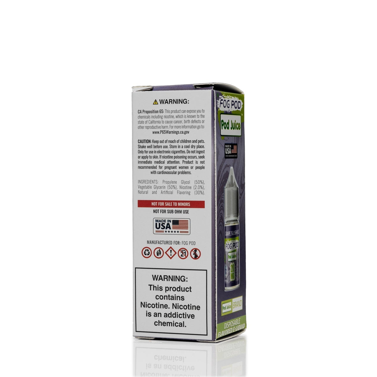 Pod Juice X Fog Pod Salt Nic - Grape Slush Ice - 30mL