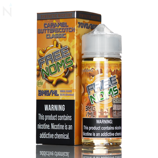 Freenoms E Liquid - Caramel Butterscotch Classic - 120mL
