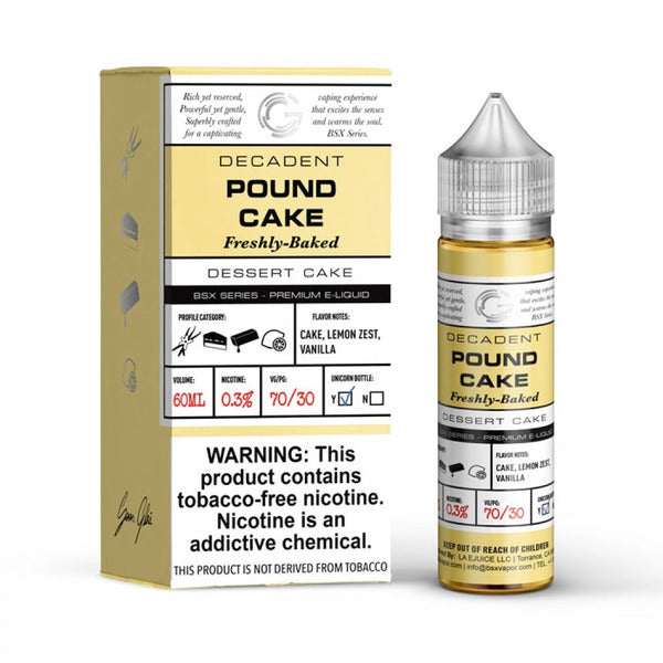 Best Deal GLAS Basix 60ML Vape Juice - Pound Cake