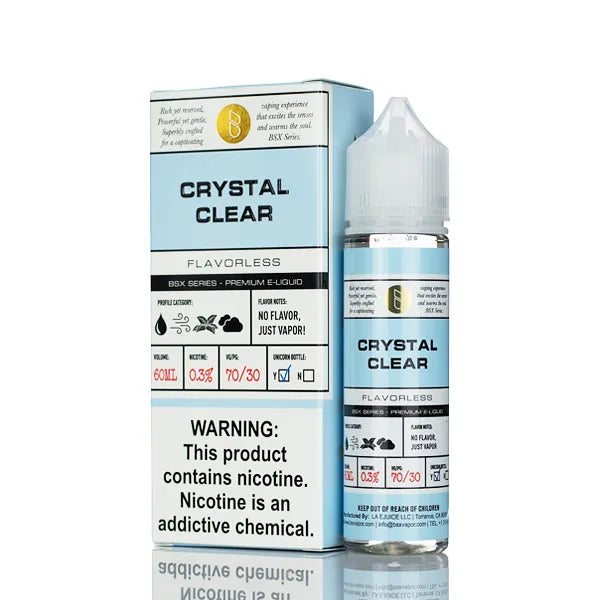 BSX Vapor E-Liquid - Crystal Clear - 60ml