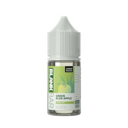 Best Deal Blank Bar 15000 Puff Vape Juice Salt Series 30mL - Green Aloe Apple