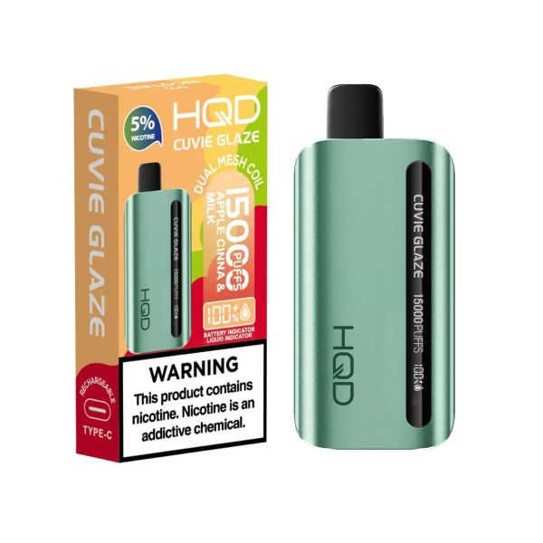 Best Deals - HQD Cuvie Glaze 15,000 Puffs Disposable - Apple Cinna & Milk