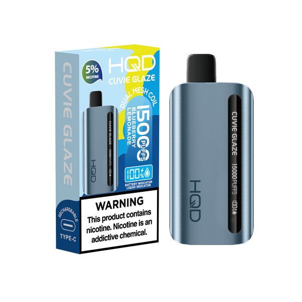 Best Deals - HQD Cuvie Glaze 15,000 Puffs Disposable - Blueberry Lemonade