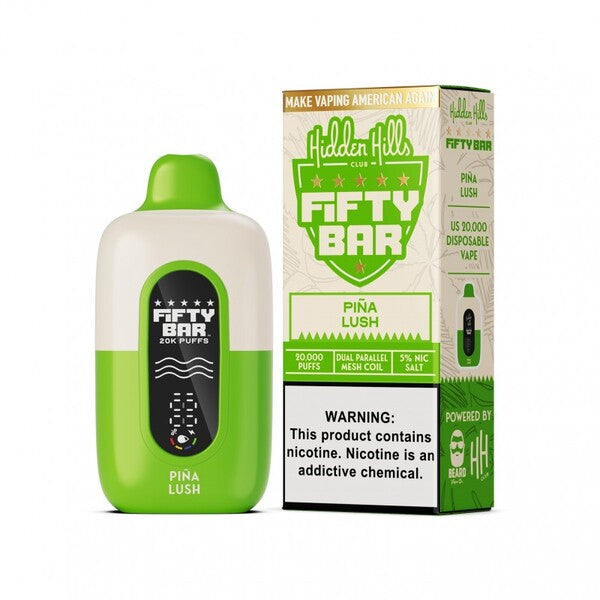 Best Deal Hidden Hills x Fifty Bar 20K Disposable Vape - Piña Lush