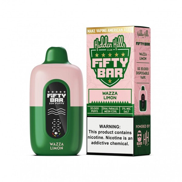 Best Deal Hidden Hills x Fifty Bar 20K Disposable Vape - Wazza Limon