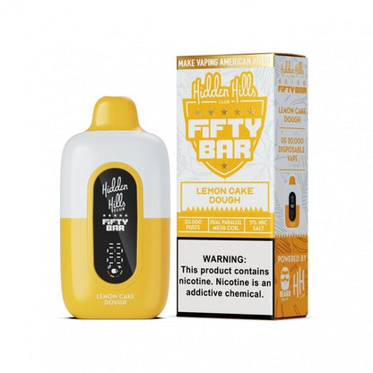  Best Deal Hidden Hills x Fifty Bar 20K Disposable Vape - Lemon Cake Dough