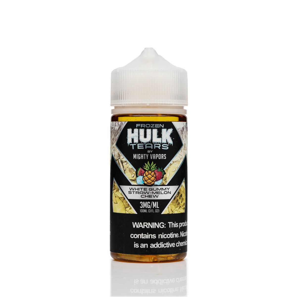 Hulk Tears E-Liquid - Frozen White Gummy Straw-Melon Chew - 100ml