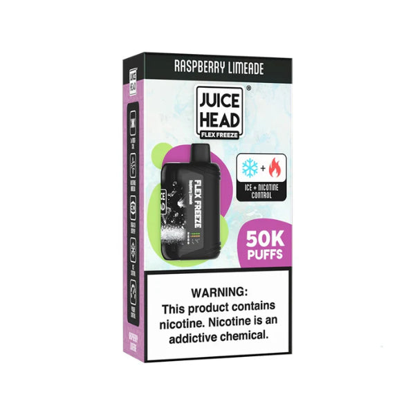 Juice Head Flex Freeze 50K Ice + Nic Control Raspberry Limeade