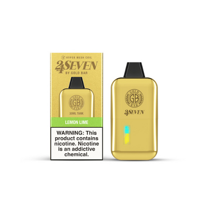 Gold Bar 24Seven 24000 Puff Disposable Vape 20mL - Lemon Lime