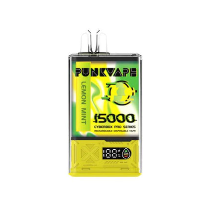 Best Deal PunkVape Cyber Box 15,000 Puffs Disposable Vape - Lemon Mint