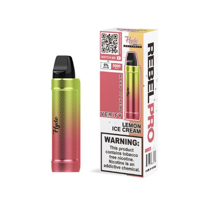 Hyde Rebel PRO 5000 Puffs Single Disposable Vape Best Flavor Lemon Ice Cream