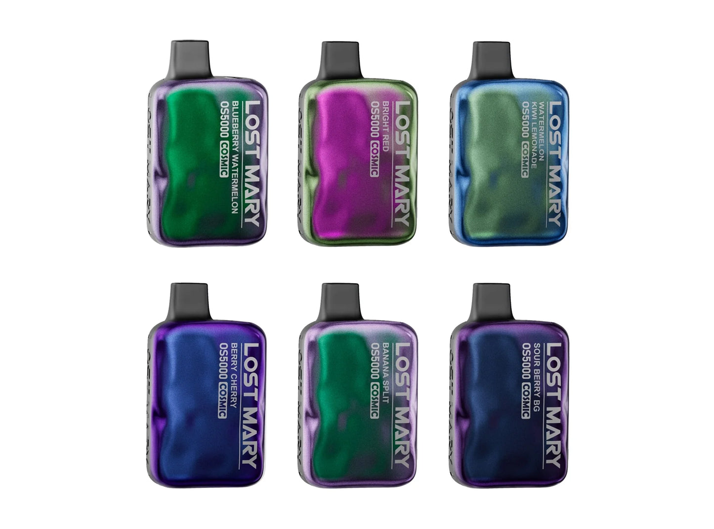 Lost Mary OS5000 Cosmic Edition Disposable Vape 13mL 10 Pack Best Flavors Blueberry Watermelon Bright Red Watermelon Kiwi Lemonade Berry Cherry Banana Split Sour Berry BG