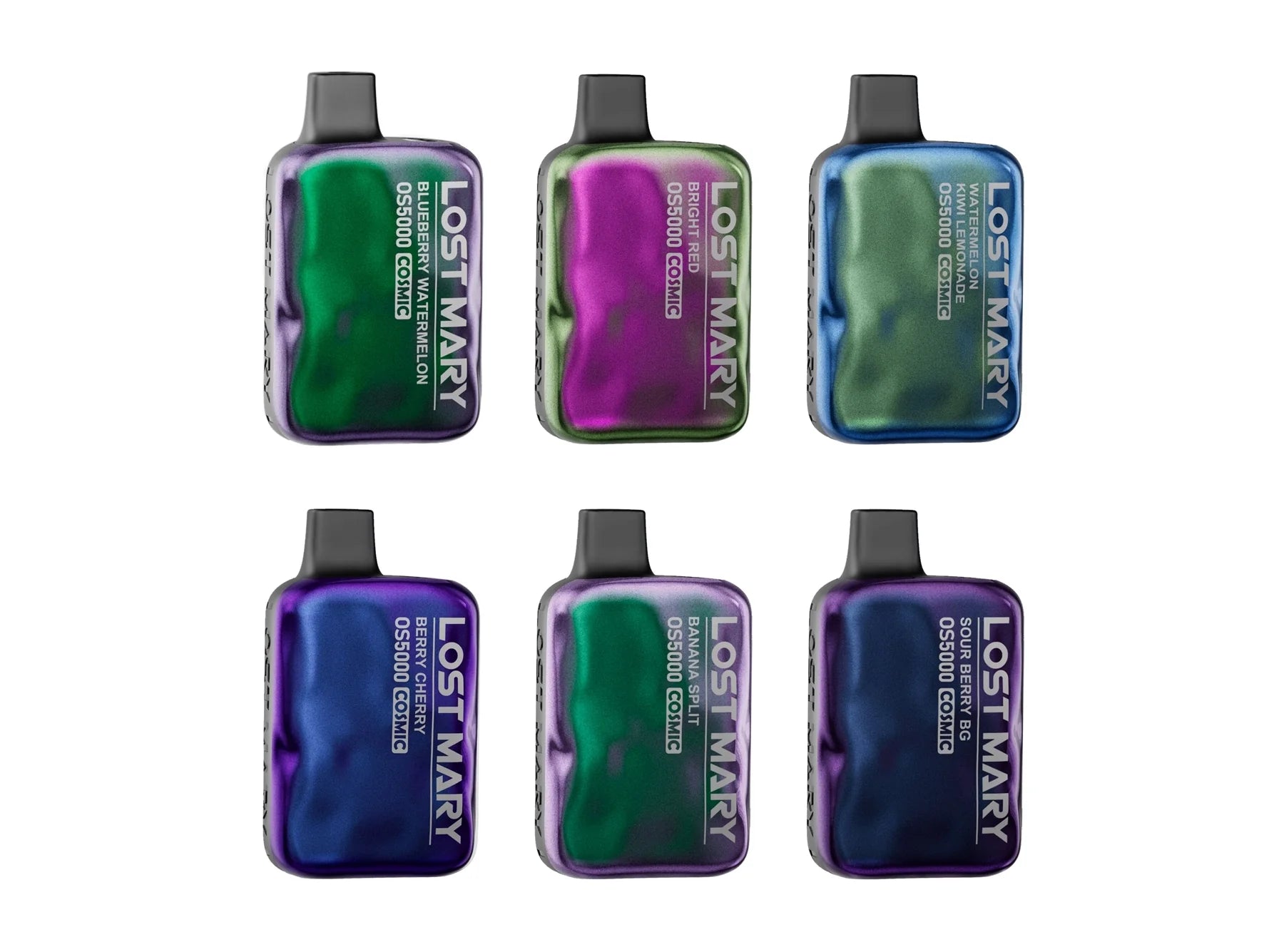 Lost Mary OS5000 Cosmic Edition Disposable Vape 13mL 10 Pack Best Flavors Blueberry Watermelon Bright Red Watermelon Kiwi Lemonade Berry Cherry Banana Split Sour Berry BG