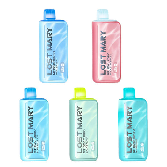 Lost Mary MT15000 Turbo Zero Nicotine Disposable Vape 16mL Best Flavors