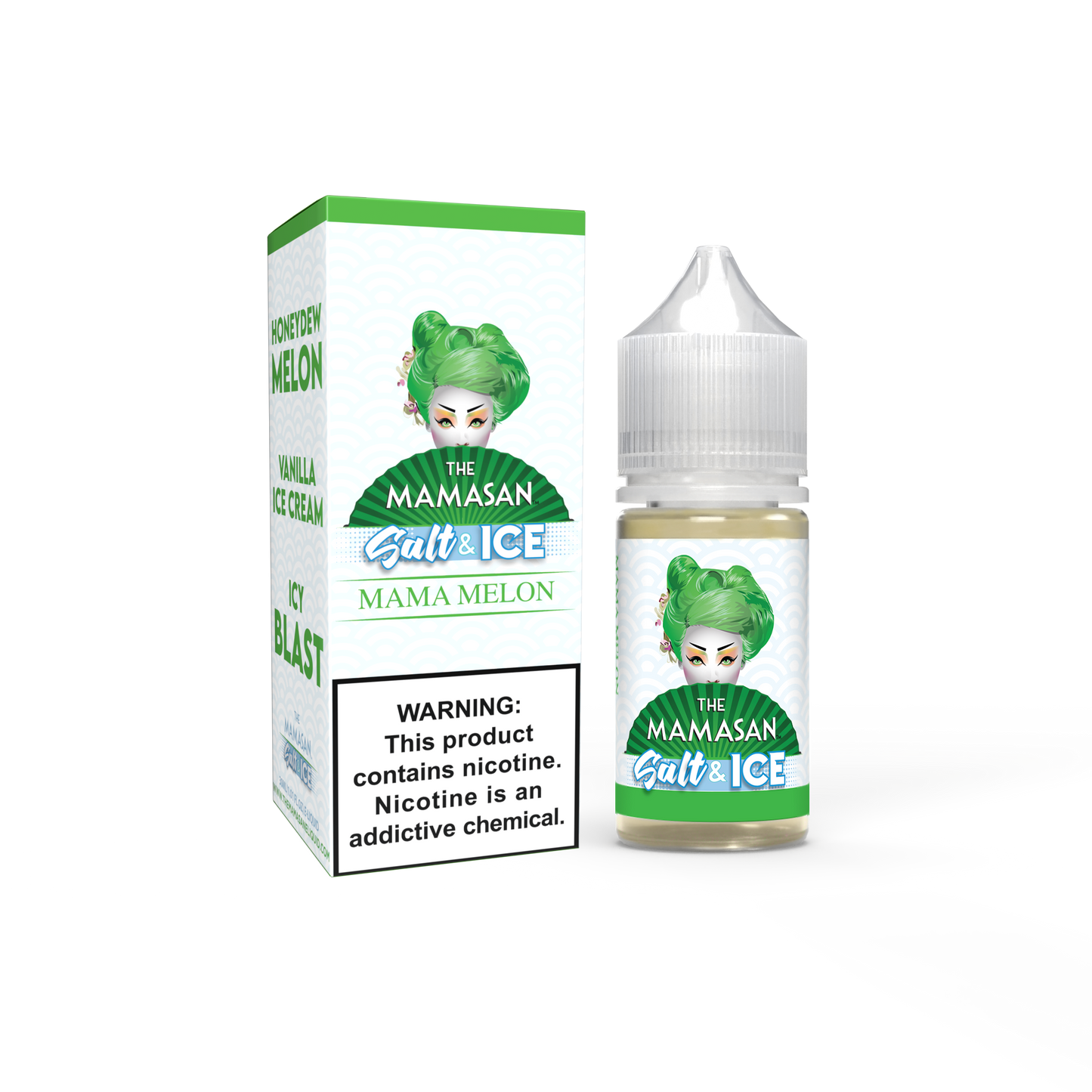 The Mamasan Salt 30ML Vape Juice Best Flavor Mama Melon Salt & Ice