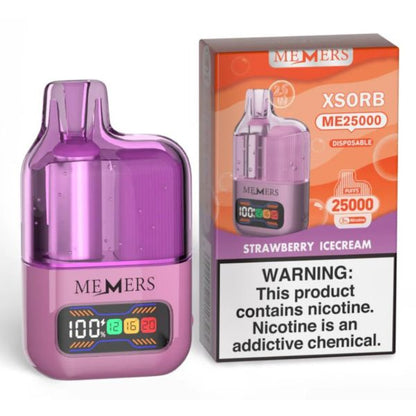 Best Deal Memers Xsorb ME25,000 Puff Disposable - Strawberry Icecream