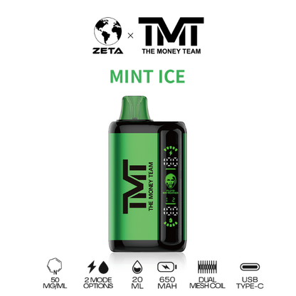 Best Deal TMT by Floyd Mayweather 15,000 Puffs Disposable Vape 20mL Mint Ice