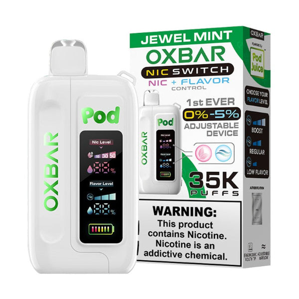 OXBAR x Pod Juice NIC Switch 35,000 Puff Disposable Jewel Mint