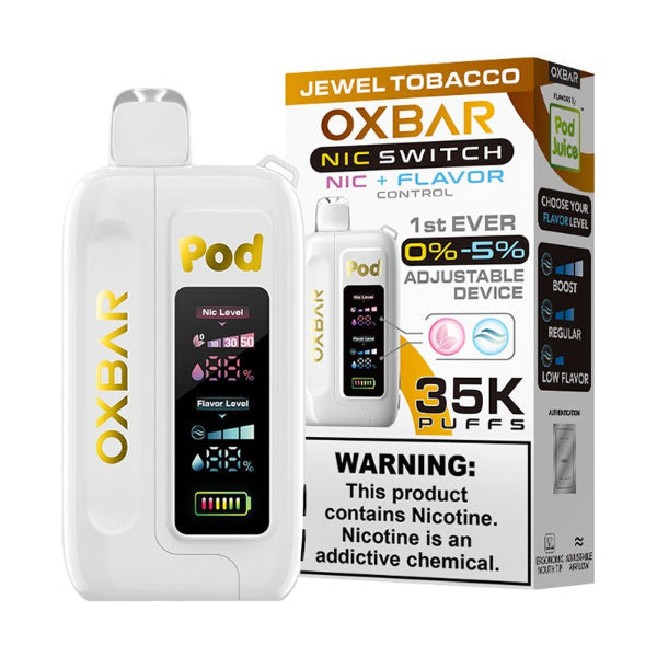 OXBAR x Pod Juice NIC Switch 35,000 Puff Disposable Jewel Tobacco