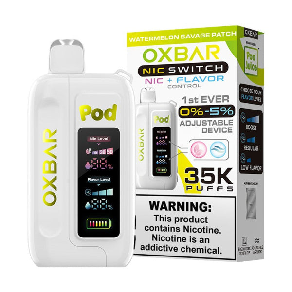 OXBAR x Pod Juice NIC Switch 35,000 Puff Disposable Watermelon Savage Patch