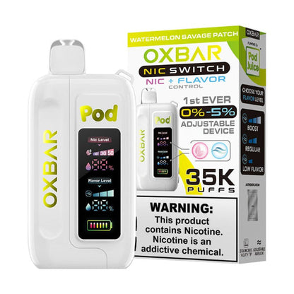 OXBAR x Pod Juice NIC Switch 35,000 Puff Disposable Watermelon Savage Patch