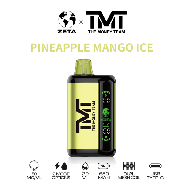 Best Deal TMT by Floyd Mayweather 15,000 Puffs Disposable Vape 20mL Pineapple Mango Ice