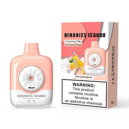 Best Deal HorizonTech Binaries Cabin SE6000 Recharge Vape 12mL Pink Lemonade Ice