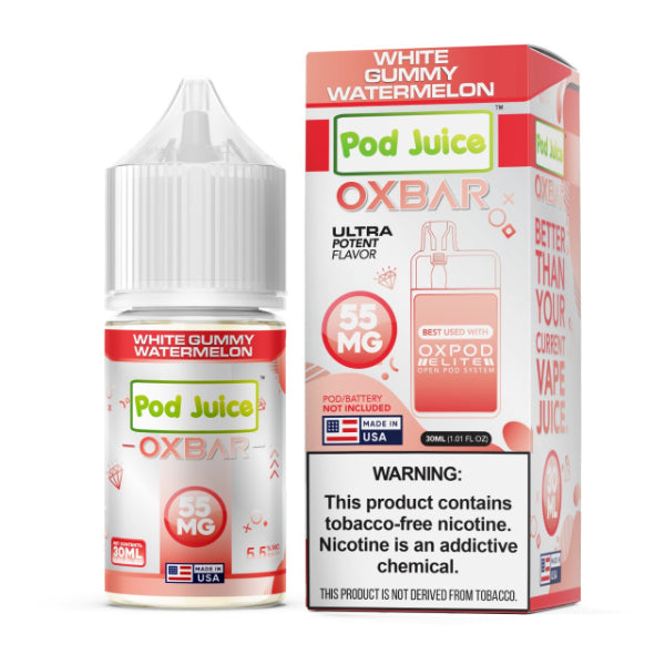 Pod Juice x OXBAR Salt E-Liquid 30mL White Gummy Watermelon