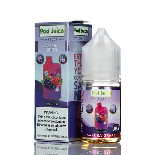Pod Juice Salt PJ5000 - Sakura Grape Ice - 30ml