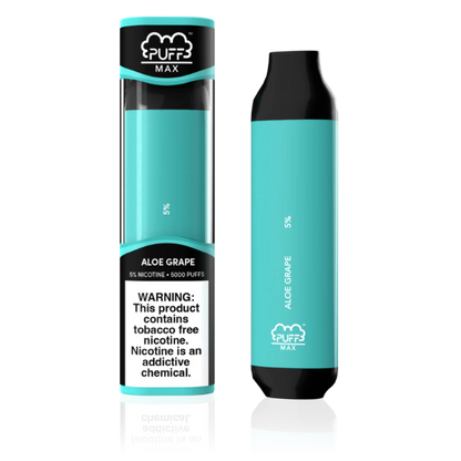 Best Deal Puff Max 5000 Puffs Disposable Vape 11mL - Aloe Grape