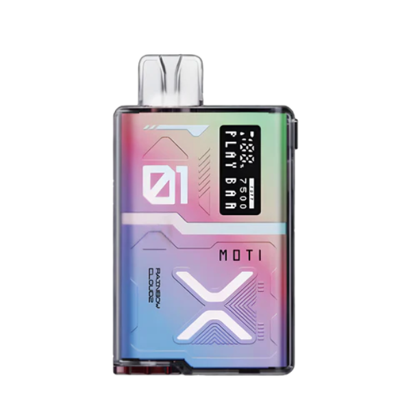 Best Deal Moti Play Bar 7500 Puffs Disposable Vape 14mL Rainbow Cloudz