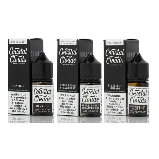 Coastal Clouds Salt 30ML Vape Juice Best Flavors Iced Mango Berries Melon Berries Chilled Apple Pea
