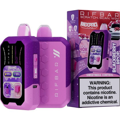 Best Deals - Rifbar MixPro 40K Puffs Disposable - Blackberry B Pop
