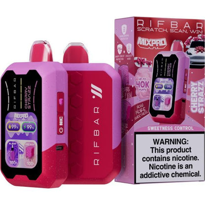 Best Deals - Rifbar MixPro 40K Puffs Disposable - Cherry Strazz