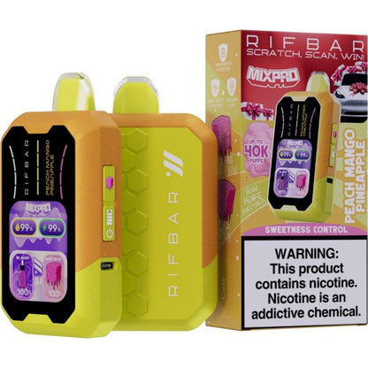 Best Deals - Rifbar MixPro 40K Puffs Disposable - Peach Mango Pineapple
