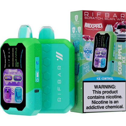 Best Deals - Rifbar MixPro 40K Puffs Disposable - Sour Apple Ice
