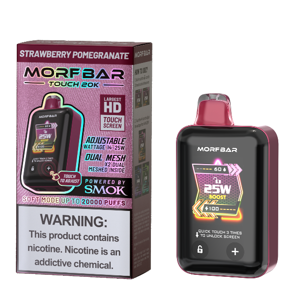 Best Deal SMOK Morf Bar Touch 20000 Puffs Disposable Vape 18mL - Strawberry Pomegranate