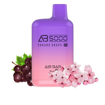 Air Bar AB5000 Disposable Vape 10 Pack 10mL Best Flavor Sakura Grape