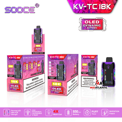 Best Deal SOOCE KV-TC18K Disposable Vape Blueberry Grape